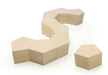  Pent - столы и сиденья в виде модульных пятиугольников