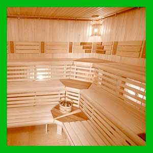 Простая баня есть - это деревянный сруб, состоящий двух помещенийю  Теплый предбанник-раздевалка и сама парилка с печечкой (каменкой)  и деревянными полками.