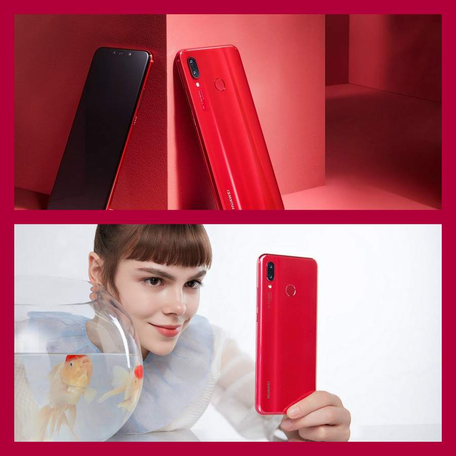 Huawei представляет Huawei nova 3 в красном цвете! 