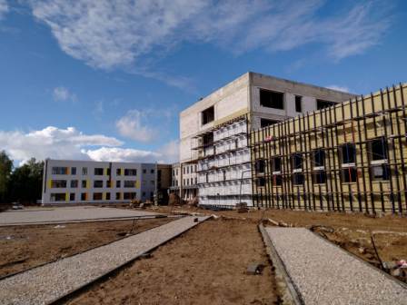 Строительство школы на 1100 мест в Ивантеевке завершено почти на 60%! 